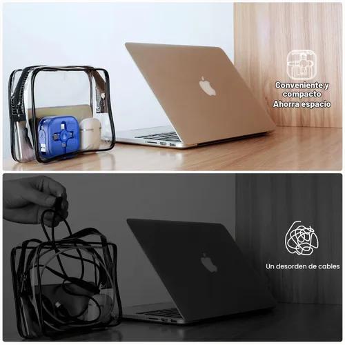 Vista 5 de Cable de Carga Múltiple de 4.5A, 4 Pies/Paquete de 2 Cargadores Múltiples para Todos los Dispositivos Cable Retráctil 3 en 1 para Automóvil Cable