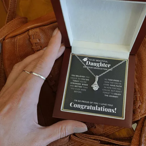 Vista 4 de Graduation Necklace For Her 2023 - Graduation Necklace 2019 For Women, Para La Reina De Mi Vida - Collar De Amor Infinito, Regalos Para Graduacion