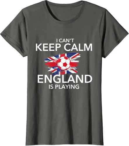 Vista 7 de I Can't Keep Calm England Is Playing - Camiseta para amantes del fútbol, Negro