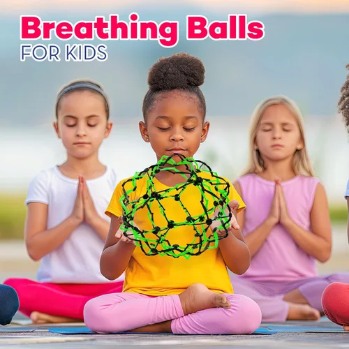 Vista 9 de 4E's Novelty Paquete de 3 bolas de respiración expandibles, juguete expandible para aliviar el estrés para niños y adultos, para ansiedad, yoga