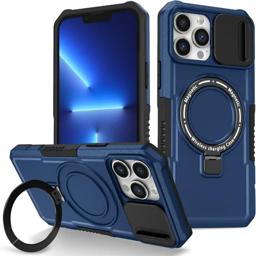 Vista 147 de Funda magnética para iPhone 11, soporte de anillo con ventana corrediza, funda protectora mate a prueba de golpes para iPhone 11 6.1, fundas