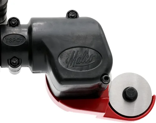 Vista 4 de Malco TurboShear TSPC1 - Cortador de panel rotativo - Accesorio de taladro para cortar metal, vinilo, techos acanalados y paneles de pared - Ruedas