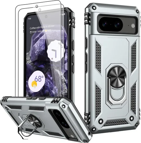Vista 28 de LUMARKE para Google Pixel 3A XL - Funda con protector de pantalla, funda protectora grado militar probada contra caídas de 16 pies con soporte