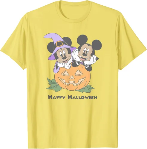 Vista 31 de Disney Mickey and Friends Halloween Pumpkin Mickey & Minnie Camiseta Blanco