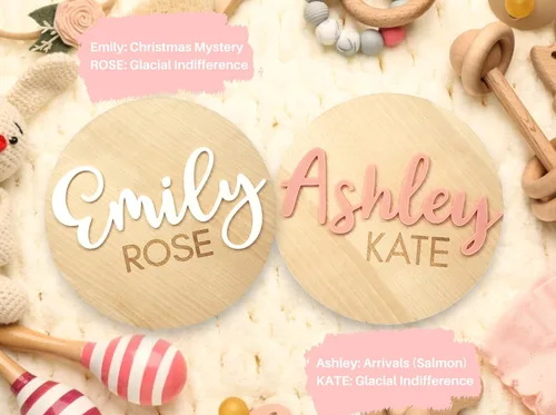 Vista 8 de Personalized Baby Announcement Sign, Baby Name Signs for Nursery, Newborn Announcement Sign, Birth Announcement Sign, Announcement Board for New