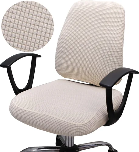 Vista 29 de XNN Funda para silla de oficina de computadora, fundas universales elásticas para sillas giratorias (A)