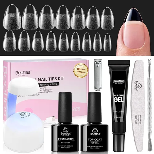 Vista 10 de Beetles - Kit de uñas de gel, puntas de uñas, juego de extensión de uñas