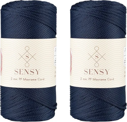 Vista 172 de Sensy Premium 2mm 229.5 metros de cuerda de poliéster 100% cordón de polipropileno Cordón de macramé 2mm Cordón para bolso de crochet Hilo