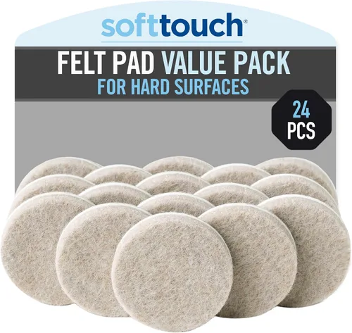Vista 18 de SOFTTOUCH 4799095N Almohadillas de Fieltro para Muebles de Servicio Pesado de 1 Pulgada para Proteger Pisos de Madera Dura de Arañazos, Negro, 48