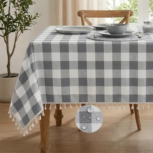 Vista 15 de Deep Dream Mantel rectangular para mesa, manteles rústicos impermeables de algodón y lino, manteles de estilo granja sin arrugas para fiestas