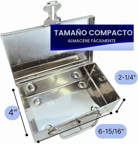 Vista 7 de Bin Buddy Caja de almacenamiento de acero para candado, diseño compacto de 7 x 4 x 2 pulgadas, ideal para almacenar joyas, reliquias, pasaportes