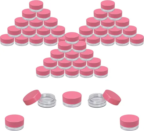 Vista 16 de Frasco de 0.10 onzas líquidas Houseables, 50 unidades, sin bisfenol A, recipientes vacíos de plástico para muestras de cosméticos, tarro redondo
