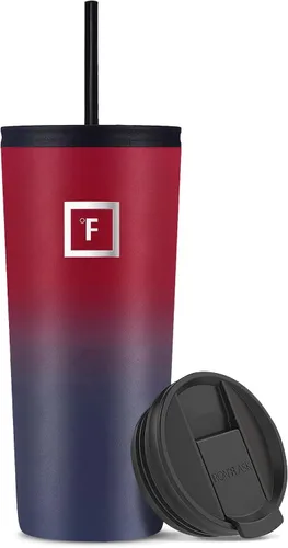 Vista 18 de IRON °FLASK Taza clásica - Botella de agua de acero inoxidable aislada al vacío, de doble pared, taza para beber, taza de viaje aislada