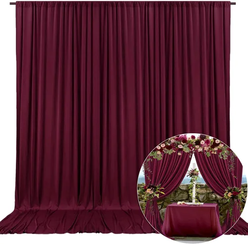 Vista 21 de Cortina de fondo negra de 10 x 7 pies para fiesta, cortinas de fondo para sesión de fotos, cumpleaños, boda, Halloween, Navidad, aniversario