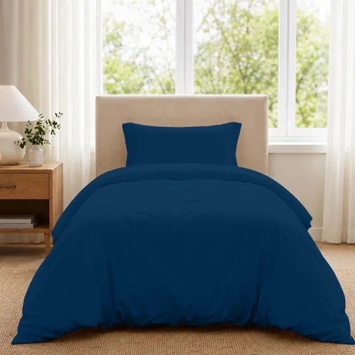 Vista 32 de ROYALE LINENS Funda de edredón negra tamaño individual – Fundas de edredón de 2 piezas – Cierre de cremallera – 1 funda de edredón individual de 68