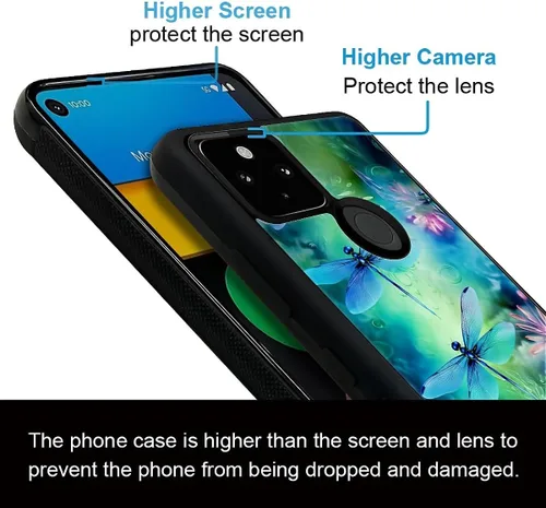 Vista 145 de Compatible con Google Pixel 4A 5G Mobile Case Creative Acrylic Panel trasero Silicona Protección Grip especialmente diseñado para Google Pixel 4A 5G