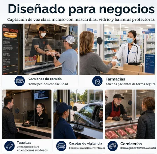 Vista 2 de CallToU Sistema de intercomunicación de altavoz de ventana para escritorio