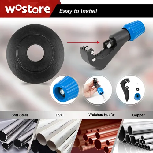 Vista 4 de Wostore - Juego de 20 cuchillas de repuesto para tubos y tubos de cobre