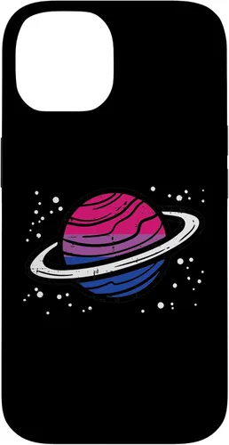 Vista 4 de iPhone 16 Bisexual Planet Saturn Bi Pride Flag Lgbtq Men Women Kids Case