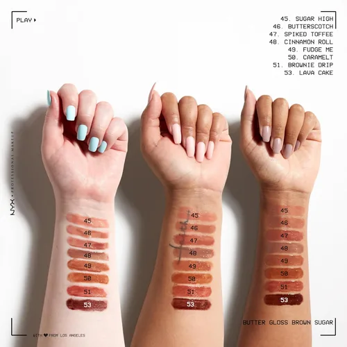 Vista 8 de NYX MAQUILLAJE PROFESIONAL Brillo de mantequilla, brillo de labios no pegajoso, - Eclair (rosa)