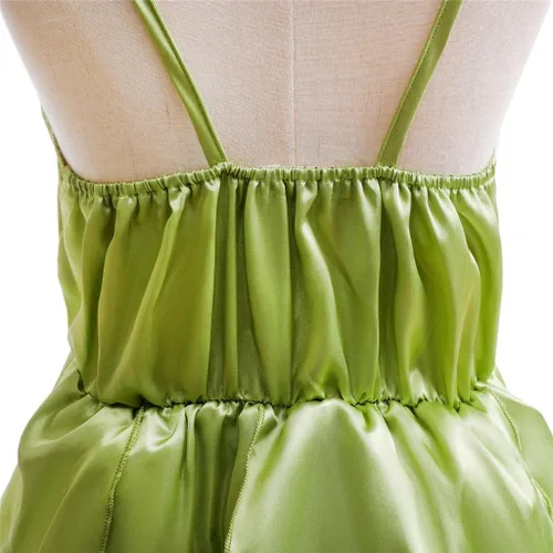 Vista 5 de Dressy Daisy Disfraz de princesa de rana para niñas pequeñas, disfraz de Halloween con accesorios, verde