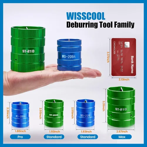 Vista 2 de WISSCOOL Herramienta de desbarbado de 0.6 cm a 3.17 cm Escariador de tubos Herramientas de fontanería Limpiador de tubos de cobre Eliminación