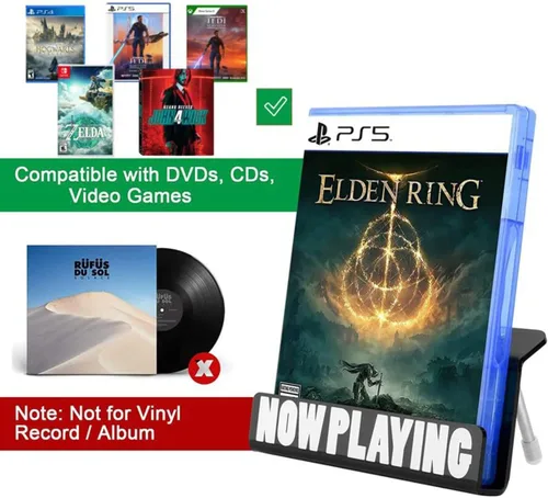 Vista 2 de Soporte universal de acrílico compatible con Switch Xbox PS5 PS4 Discs Box - Muestra tu funda de juegos de DVD, CD y Blu-ray