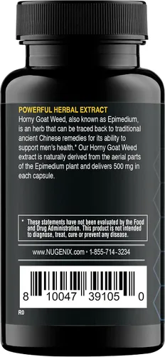 Vista 5 de Nugenix Essentials Extracto de Hierba de Cabra en Celo - Extracto de Epimedium - 30 Cápsulas
