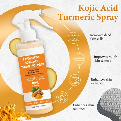 Vista 8 de Spray de cúrcuma de ácido kójico con esponja