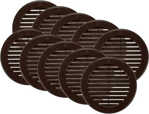 Vista 33 de Vent Systems Cubierta de ventilación blanca Soffit de 4 pulgadas (dimensiones de apertura), rejilla de ventilación redonda de plástico, pantalla