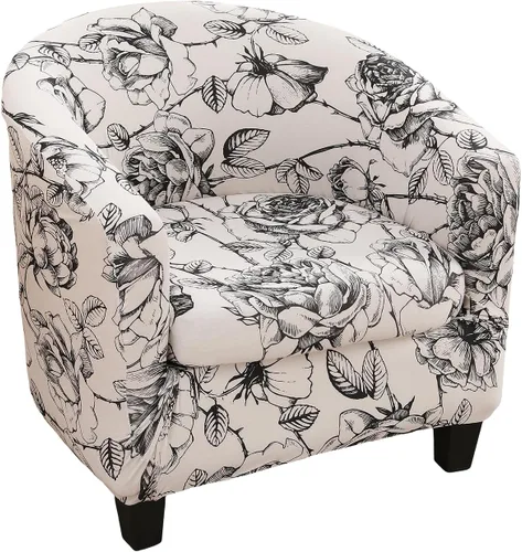 Vista 36 de NILUOH - Funda para silla de club de 2 piezas, funda elástica para silla de bañera redonda, fundas para silla de barril, fundas antideslizantes