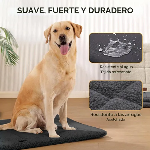 Vista 4 de Joydeco Tapete para Jaula de Perro de Perfil Bajo, Almohadilla de Cama Reversible, Tapete para Perro Lavable con Vellón Ultra Suave, Diseño Compacto
