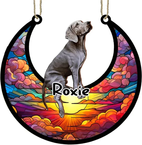 Vista 14 de LOVELYPOD Adorno de Navidad personalizado para perro pastor australiano, atrapasoles conmemorativo, adorno de Navidad de pastor australiano