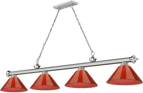 Vista 12 de Z-Lite 2306-4BRZ-PRD - Colgante de billar con cordón, 4 luces, 240 vatios totales, bronce