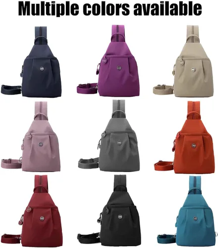 Vista 6 de Preferablen Waterproof 2-Way Commuter Bag, Large Capacity Oxford Convertible Shoulder Travel Bag, Anti-Theft Travel Tote, Small Backpack Purse