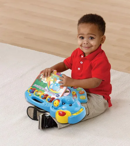 Vista 3 de Libro VTech Touch para aprender y tocar en forma de elefante, Azul