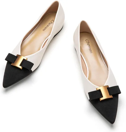 Vista 11 de C.Paravano Zapatos planos para mujer Zapatos de ballet con punta Negro