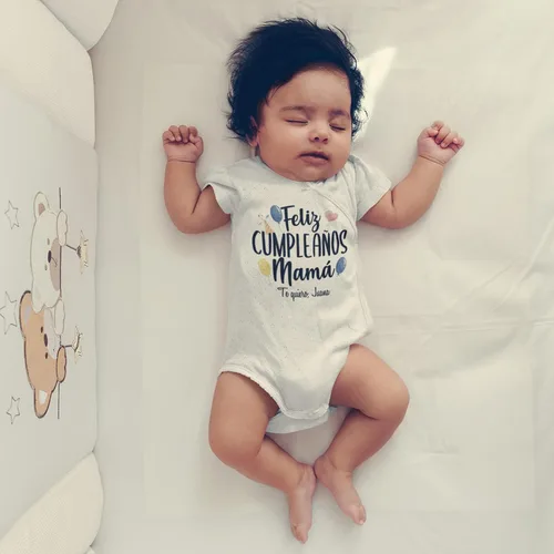 Vista 4 de Feliz Cumpleaños Mama - Body de una pieza para bebé, camiseta española de feliz cumpleaños