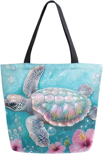 Vista 13 de SUABO Bolsa de asas de cocina reutilizable para comestibles, bolsa de compras de lona para exteriores Cactus