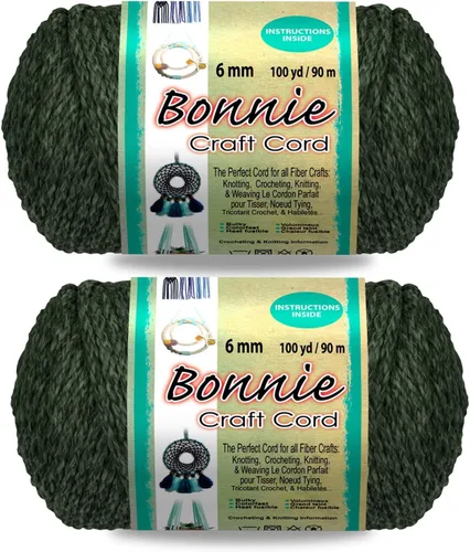 Vista 13 de Pepperell Bonnie - Cordón de macramé trenzado 6 mm x 91.4 m Almendra (Paquete de 2) Cordón de polipropileno retorcido para manualidades DIY