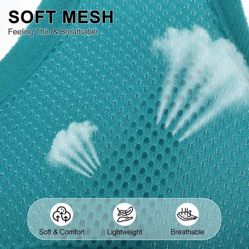Vista 3 de Arnés para perro de malla suave, chaleco para pasear mascota, arnés acolchado y ajustable para cachorro, xs, Azul Soft Light Breathable Air Mesh