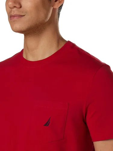Vista 4 de Nautica Camiseta de manga corta con cuello redondo y bolsillo para hombre