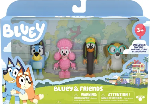 Vista 12 de Bluey Action Heroes - Juego de figuras de juguete de 2 unidades, figuras articuladas de personajes con figuras de karate y mochila propulsora