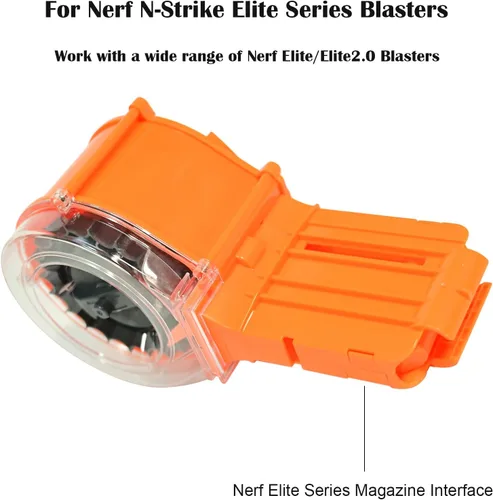Vista 3 de Tambor de dardos, 25 dardos, accesorio para lanzadores Nerf N-Strike Elite