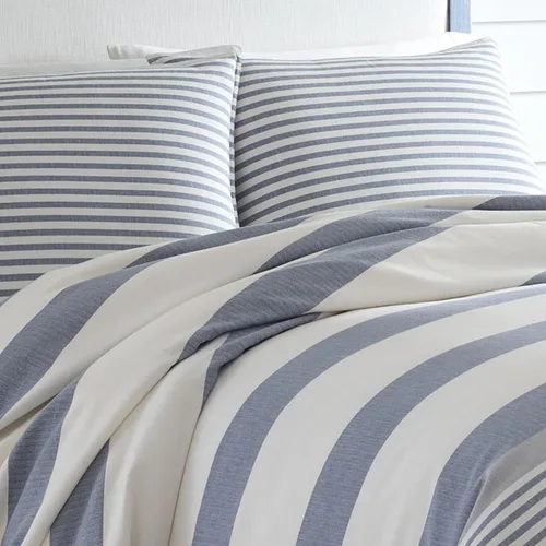 Vista 3 de Nautica - Juego de funda de edredón tamaño individual, ropa de cama reversible de algodón con funda a juego, juego de ropa de cama de inspiración