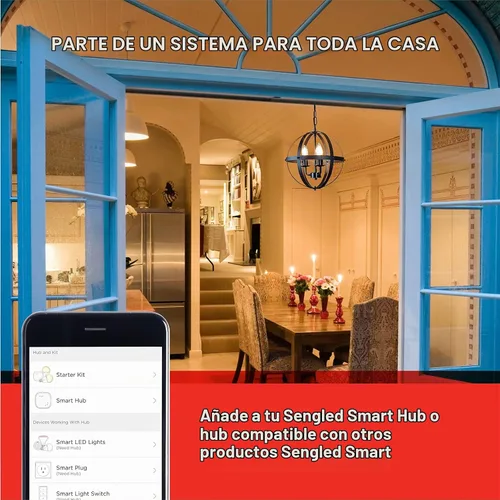 Vista 3 de Sengled Zigbee - Bombillas inteligentes, requiere concentrador inteligente, funciona con SmartThings y Echo con hub integrado, control de voz