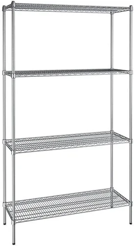 Vista 171 de Kit de 4 estantes de epoxi verde NSF de 21 x 72 pulgadas con postes de 86 pulgadas, estantería de almacenamiento resistente, kit de estantería