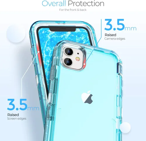 Vista 4 de ORIbox - Funda compatible con iPhone 11 Pro Max, resistente a los golpes, anticaídas, transparente
