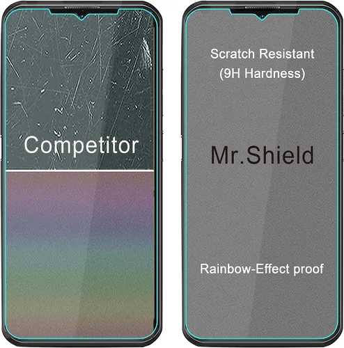 Vista 5 de Mr.Shield [Paquete de 3] Protector de pantalla para Ulefone Armor 17 Pro [vidrio templado] [vidrio japonés con dureza 9H] Protector de pantalla