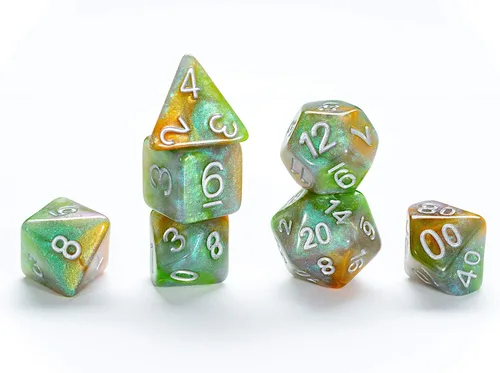 Vista 5 de & Dice Gate Keeper Aether Dice: Eternity - Juego de dados de 7 piezas, juegos de Gate Keeper